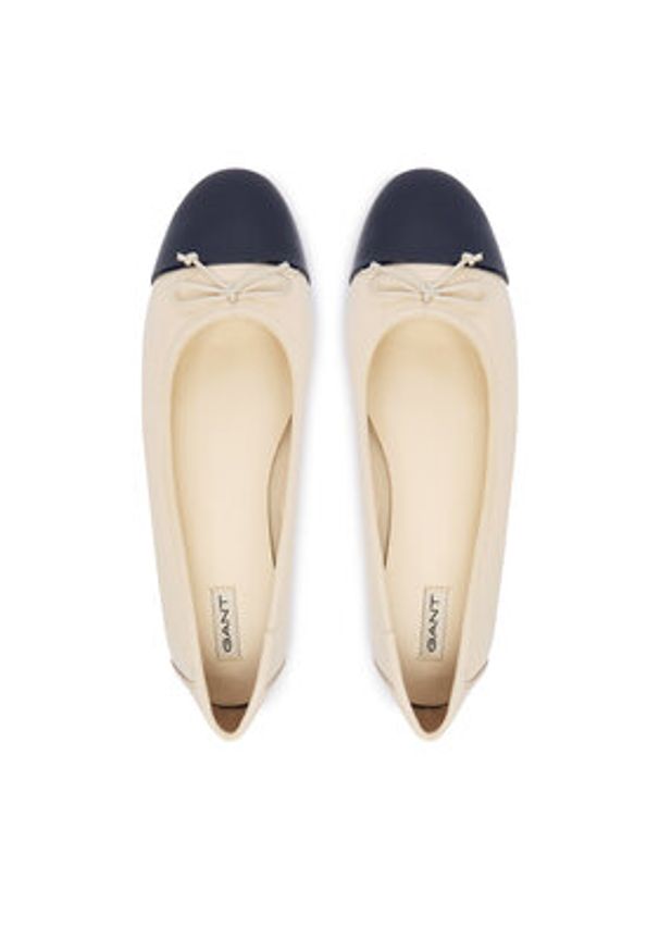 GANT - Gant Baleriny 30511856 Écru. Materiał: skóra