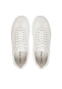 Calvin Klein Sneakersy Cupsole Lace Up - Lth Sue Mix HW0HW02435 Biały. Kolor: biały. Materiał: skóra #3