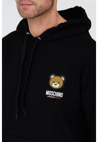 MOSCHINO Czarna męska bluza z kapturem, Rozmiar S. Typ kołnierza: kaptur. Kolor: czarny #5