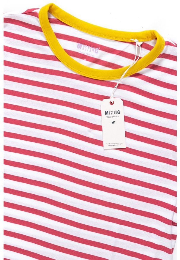 Mustang - MUSTANG T SHIRT DAMSKI Alina Stripe Tee 1009421 11721. Wzór: paski