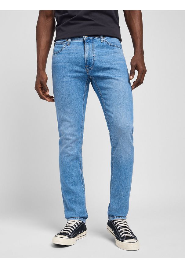 Męskie Spodnie Jeansowe Lee Luke Working Man Worn 112331740, W32 L32. Okazja: na co dzień. Kolor: niebieski. Styl: casual