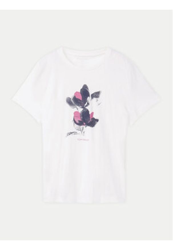 Tom Tailor T-Shirt 1043104 Biały Regular Fit. Kolor: biały. Materiał: bawełna