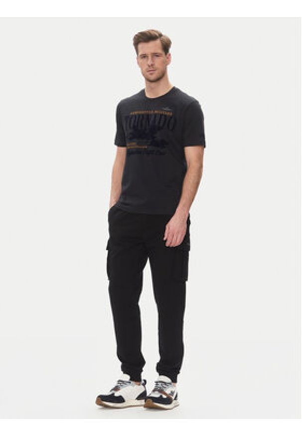 Aeronautica Militare T-Shirt 251TS2405J641 Granatowy Regular Fit. Kolor: niebieski. Materiał: bawełna