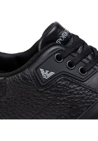 Emporio Armani - Sneakersy EMPORIO ARMANI - X4X320 XM505 A083 Black/Black/Black. Okazja: na co dzień. Kolor: czarny. Materiał: skóra ekologiczna. Szerokość cholewki: normalna. Styl: casual, elegancki #2