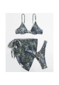 Intica - Bikini z usztywnianym biustonoszem na plażę i basen Onesia. Kolor: szary. Materiał: materiał