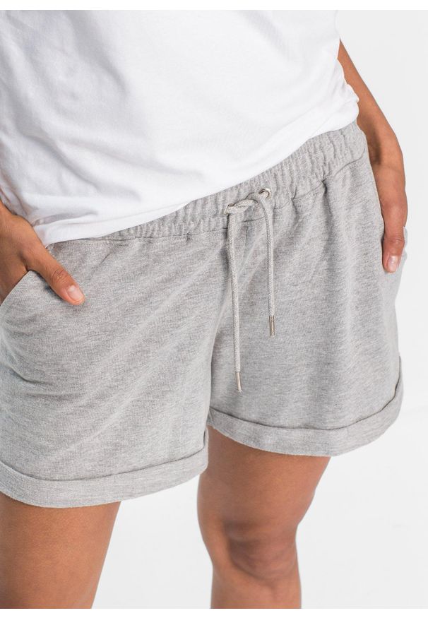 bonprix - Szorty dresowe. Kolor: szary. Materiał: dresówka