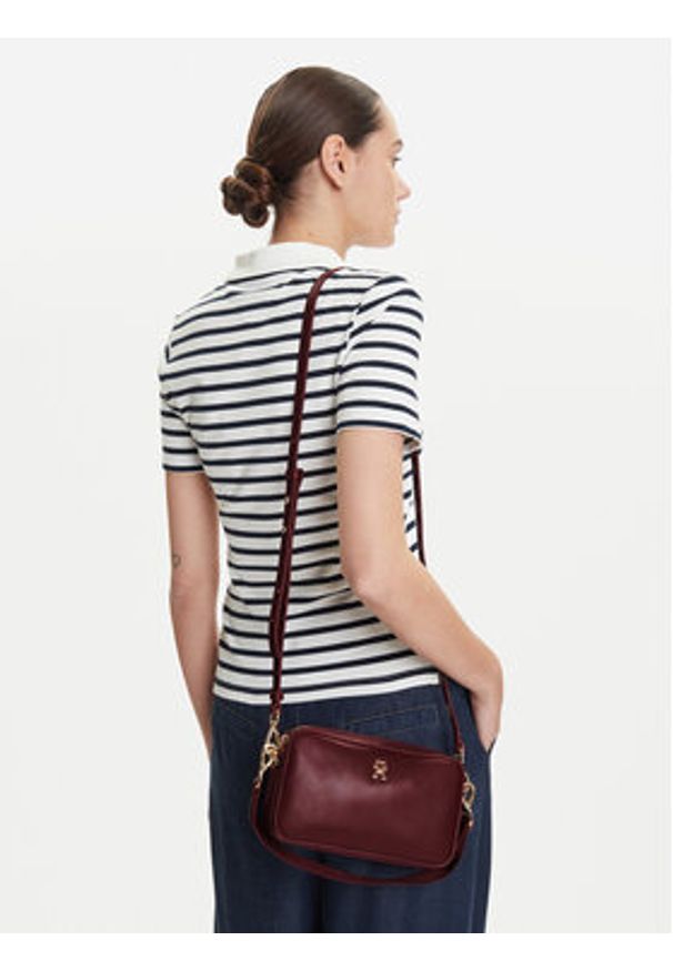 TOMMY HILFIGER - Tommy Hilfiger Torebka AW0AW16894 Bordowy. Kolor: czerwony. Materiał: skórzane