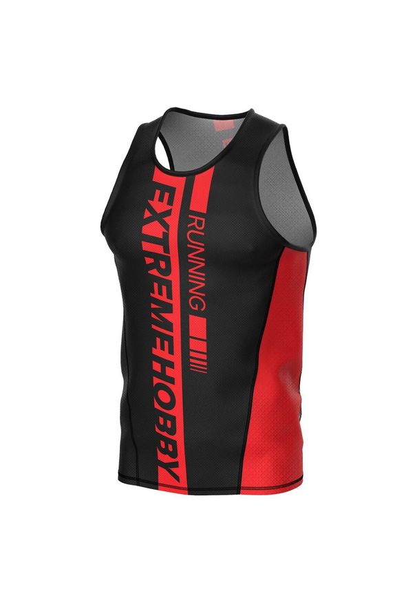 Koszulka do biegania męska bez rękawów EXTREME HOBBY DRAFT. Kolor: czerwony. Materiał: poliester, elastan. Długość rękawa: bez rękawów. Sport: bieganie