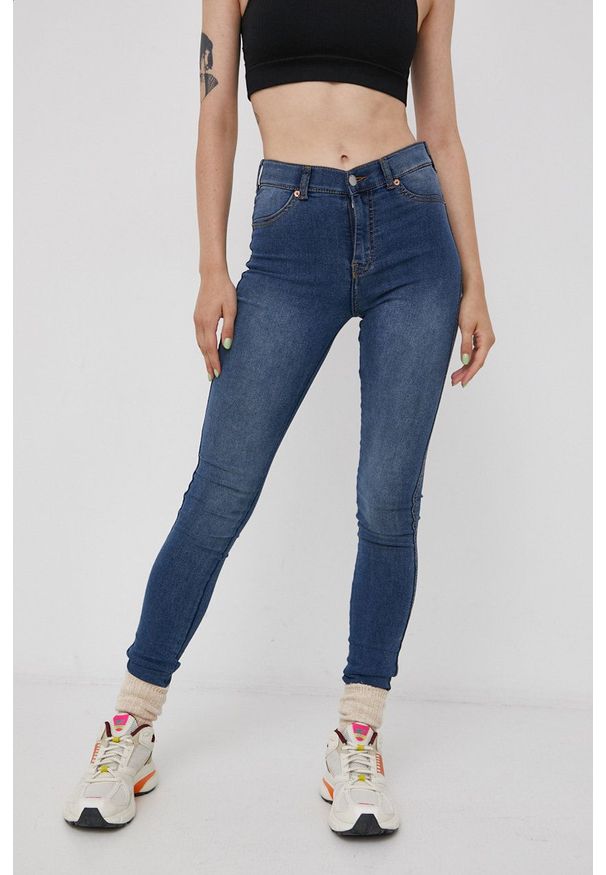 Dr. Denim Jeansy damskie medium waist. Kolor: fioletowy