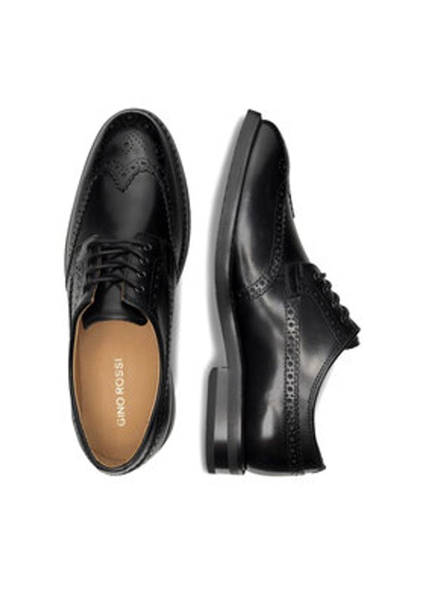 Gino Rossi Półbuty DANTE-02 123AM Czarny. Kolor: czarny. Materiał: skóra