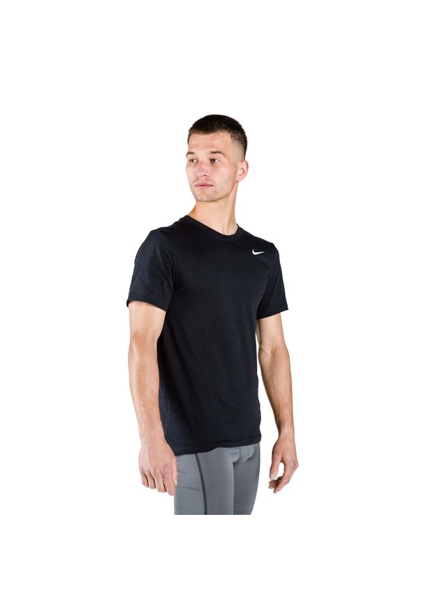 Koszulka męska Nike Dri-Fit. Kolor: czarny. Długość rękawa: krótki rękaw. Technologia: Dri-Fit (Nike). Długość: krótkie