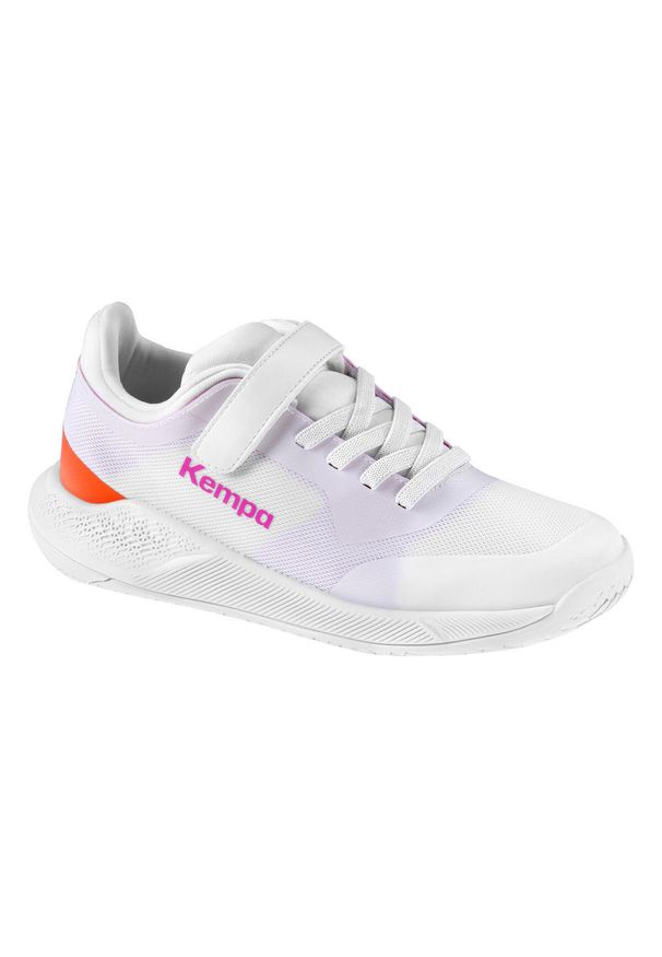 KEMPA - Dziecięce buty halowe Kempa Kourtfly. Kolor: wielokolorowy, fioletowy, biały. Sport: piłka ręczna