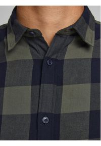 Jack & Jones Koszula 12181602 Zielony Slim Fit. Kolor: zielony. Materiał: bawełna