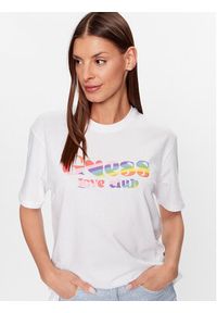 Guess T-Shirt W3YI53 K9RM1 Biały Regular Fit. Kolor: biały. Materiał: bawełna #3