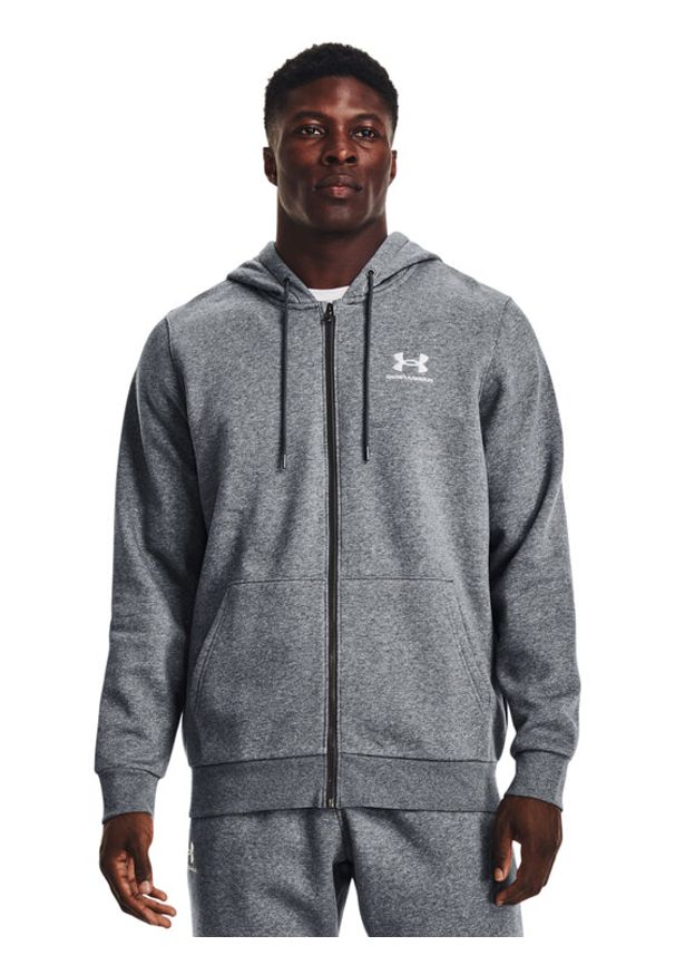 Under Armour Bluza UA Essential Fleece FZ Hood 1373881 Szary Regular Fit. Kolor: szary