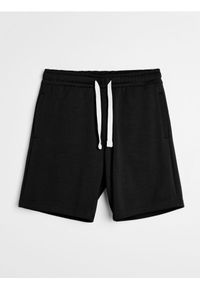 Sinsay - Szorty dresowe - czarny. Kolor: czarny. Materiał: dresówka #1