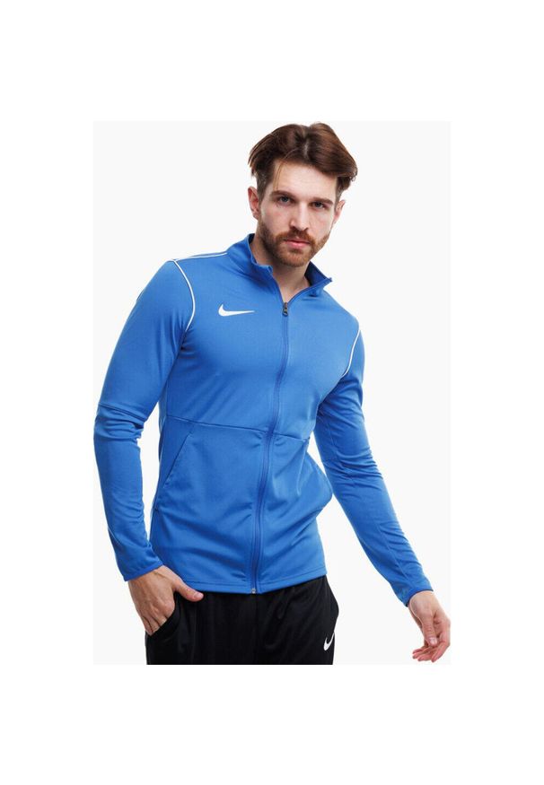 Bluza sportowa męska Nike Dry Park 20 TRK JKT K. Typ kołnierza: bez kaptura, kołnierzyk stójkowy. Kolor: niebieski. Technologia: Dri-Fit (Nike). Sport: piłka nożna