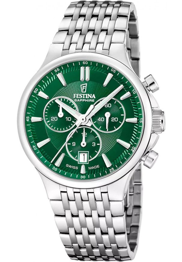 Zegarek Festina Zegarek męski Festina F20093-3 srebrny. Kolor: srebrny