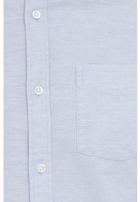GAP Koszula męska slim z kołnierzykiem button-down. Typ kołnierza: button down. Kolor: niebieski. Materiał: tkanina. Długość rękawa: długi rękaw. Długość: długie. Wzór: gładki #2