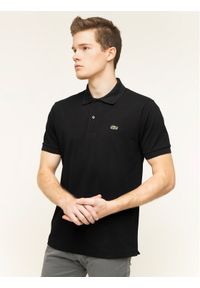 Lacoste Polo L1212 Czarny Classic Fit. Typ kołnierza: polo. Kolor: czarny. Materiał: bawełna #1