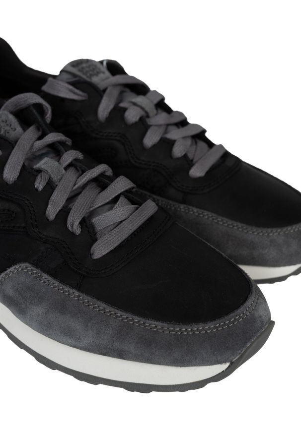 Geox Sneakersy "Vincit" | U25ECA 02214 | Mężczyzna | Czarny, Szary. Okazja: na co dzień. Nosek buta: okrągły. Kolor: wielokolorowy, czarny, szary. Materiał: skóra, tkanina