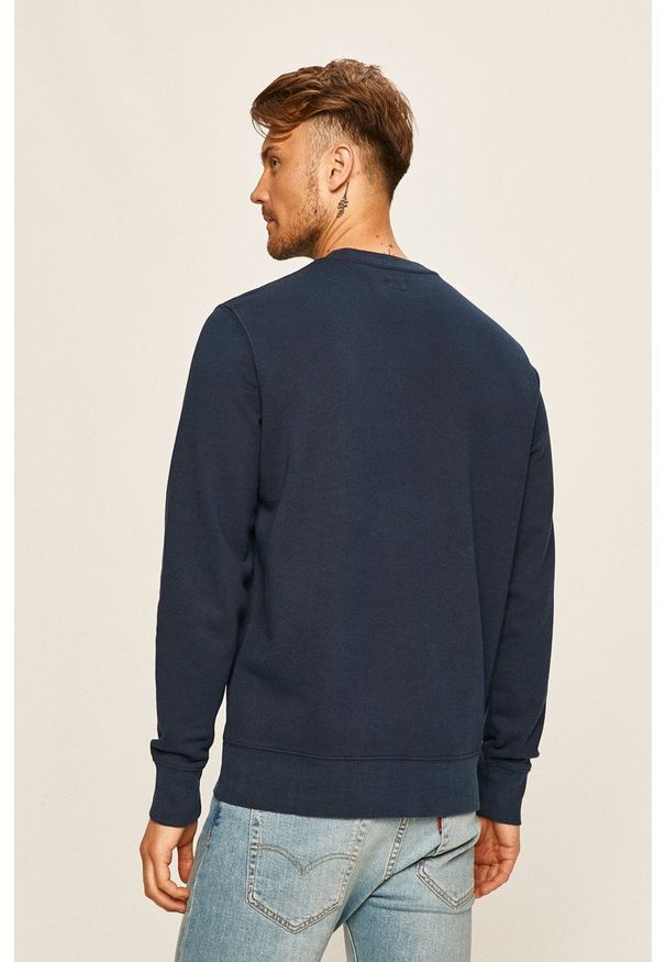 Levi's® - Levi's - Bluza. Okazja: na spotkanie biznesowe, na co dzień. Kolor: niebieski. Materiał: dzianina. Wzór: gładki. Styl: casual, biznesowy