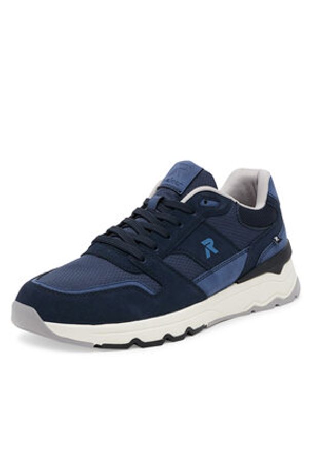 Rieker Revolution Lifestyle Sneakersy U0905-14 Granatowy. Kolor: niebieski. Materiał: zamsz, skóra