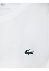 Lacoste T-Shirt TH8309 Biały Regular Fit. Kolor: biały. Materiał: bawełna #8