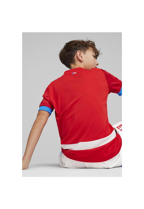 Puma - Młodzieżowa koszulka domowa reprezentacji Czech w piłce nożnej 2024 PUMA. Kolor: czerwony. Sport: piłka nożna