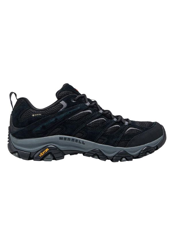 Buty trekkingowe męskie Merrell Moab 3 Gtx Gore-tex. Zapięcie: sznurówki. Kolor: czarny. Materiał: materiał, skóra, syntetyk. Szerokość cholewki: normalna. Technologia: Gore-Tex