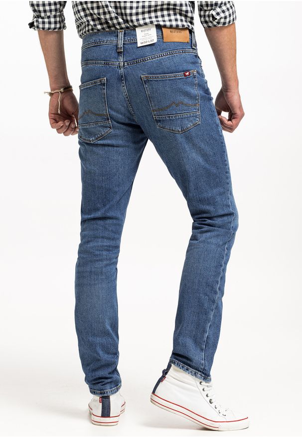 Mustang - MUSTANG VEGAS SLIM MĘSKIE SPODNIE JEANSOWE JEANSY DŻINSY DENIM BLUE 1015350 5000 682. Okazja: na co dzień. Styl: casual