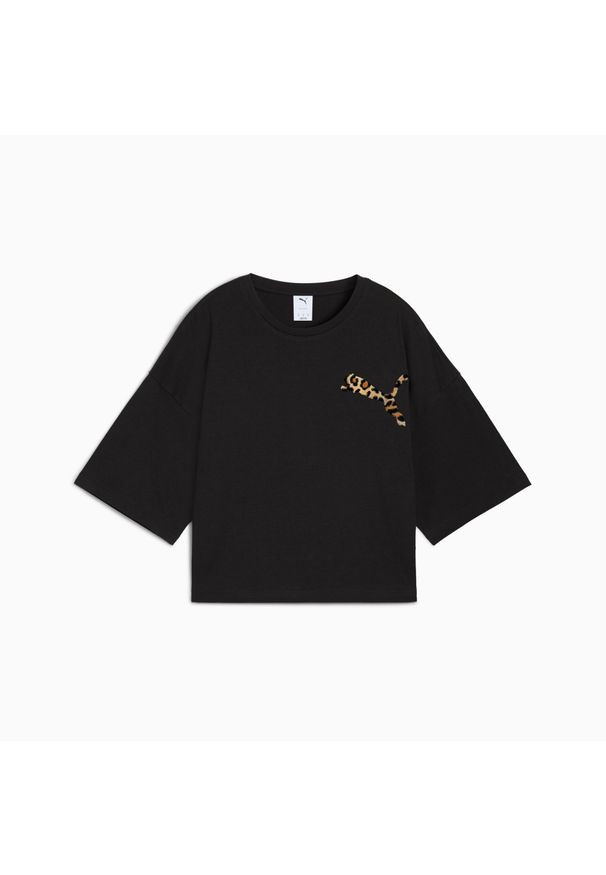 Koszulka sportowa damska Puma męska Leo Luxe Oversized. Kolor: czarny