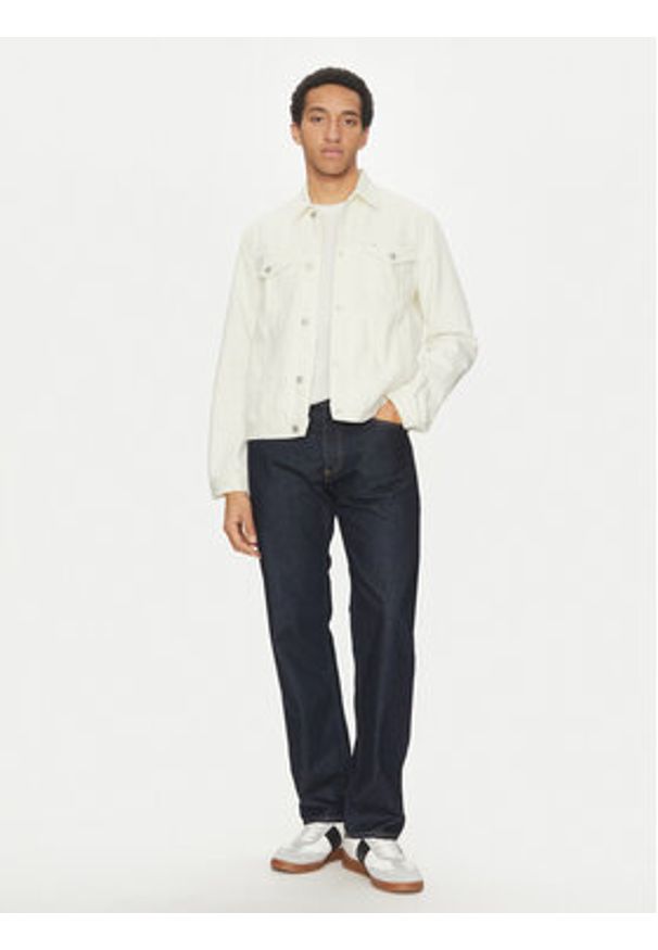 TOMMY HILFIGER - Tommy Hilfiger Kurtka jeansowa MW0MW39212 Écru Regular Fit. Kolor: kremowy. Materiał: bawełna