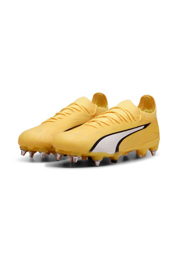 Buty Futbolowe Puma Ultra Ultimate Mxsg Dorosłych. Zapięcie: sznurówki. Kolor: żółty, wielokolorowy, czarny, biały. Materiał: materiał, syntetyk. Szerokość cholewki: normalna. Sport: piłka nożna