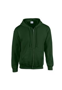 GILDAN - Bluza Z Kapturem Dla Dorosłych Unisex Heavy Blend Full Zip. Typ kołnierza: kaptur. Kolor: czerwony, wielokolorowy, zielony