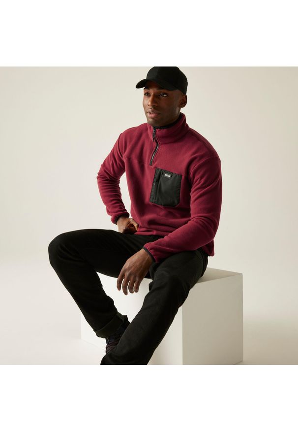 Regatta - Frankie Half Zip Męski polar turystyczny. Kolor: czerwony, wielokolorowy, brązowy. Materiał: polar. Sport: turystyka piesza