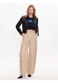 Karl Lagerfeld Jeans T-Shirt 231J1706 Czarny Regular Fit. Kolor: czarny. Materiał: bawełna