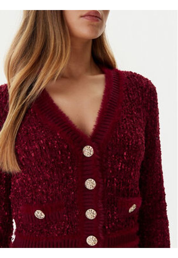 Guess Kardigan W5BR0E Z4090 Czerwony Slim Fit. Kolor: czerwony. Materiał: syntetyk