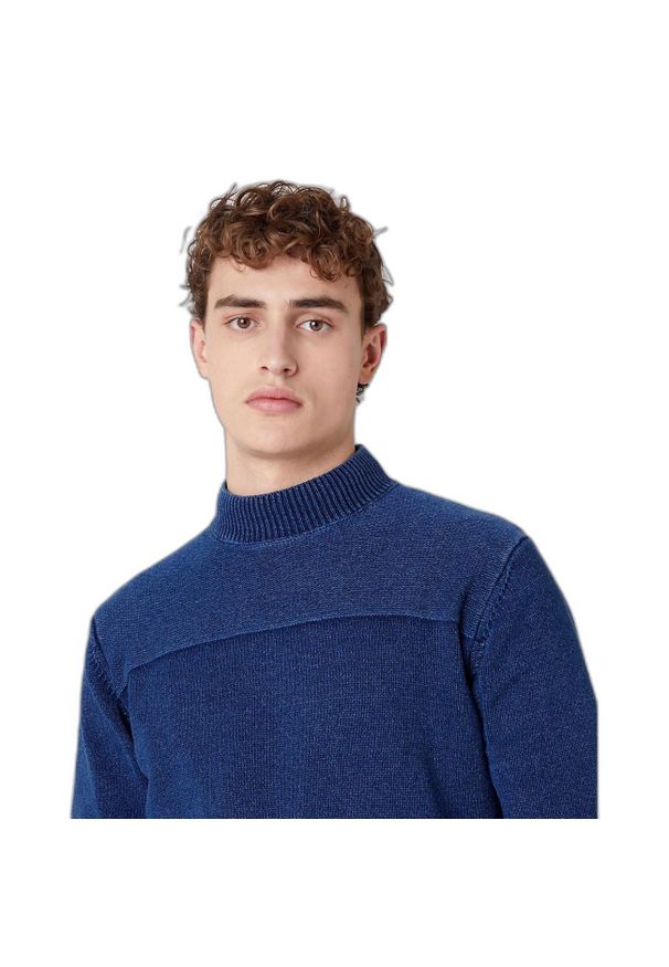 Wrangler - WRANGLER STRUCTURED KINT MĘSKA BLUZA DARK INDIGO W8B8QSX1E 112132396