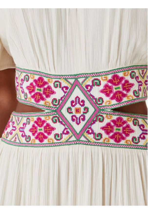 Desigual Sukienka letnia Element 25SWVW98 Biały Regular Fit. Kolor: biały. Materiał: wiskoza. Sezon: lato