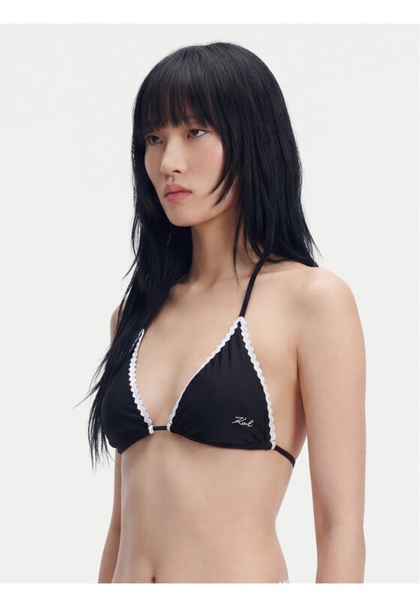 Karl Lagerfeld - KARL LAGERFELD Góra od bikini B1W46019 Czarny. Kolor: czarny. Materiał: syntetyk