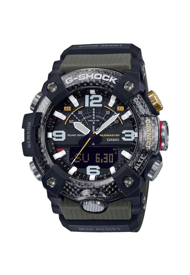 Casio - CASIO ZEGAREK G-SHOCK Mudmaster GG-B100-1A3ER. Rodzaj zegarka: cyfrowe. Materiał: tworzywo sztuczne. Styl: sportowy