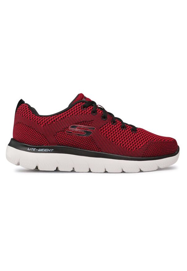 skechers - Skechers Sneakersy Brisbane 232057/RDBK Bordowy. Kolor: czerwony. Materiał: materiał