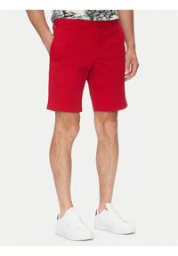 TOMMY HILFIGER - Tommy Hilfiger Szorty materiałowe Brooklyn MW0MW23563 Czerwony Regular Fit. Kolor: czerwony. Materiał: bawełna