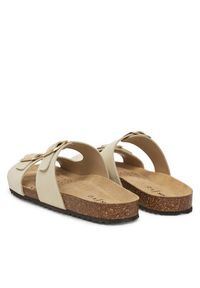 Geox Klapki Brionia D35LSL 00032 C1122 Écru. Materiał: skóra, nubuk