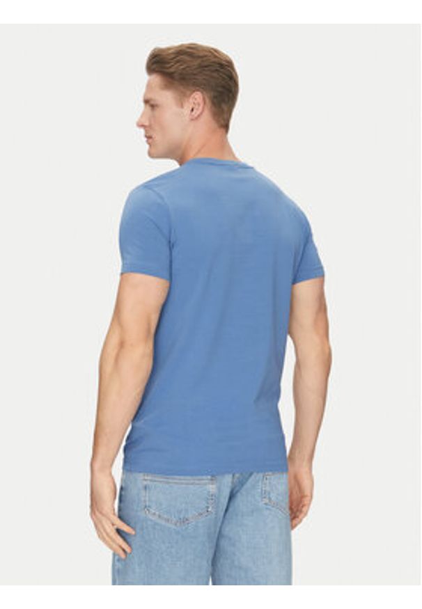 Calvin Klein T-Shirt K10K112724 Niebieski Slim Fit. Kolor: niebieski. Materiał: bawełna