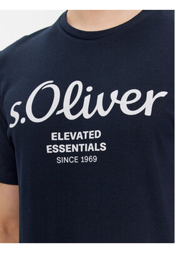 s.Oliver T-Shirt 2139909 Niebieski Regular Fit. Kolor: niebieski. Materiał: bawełna
