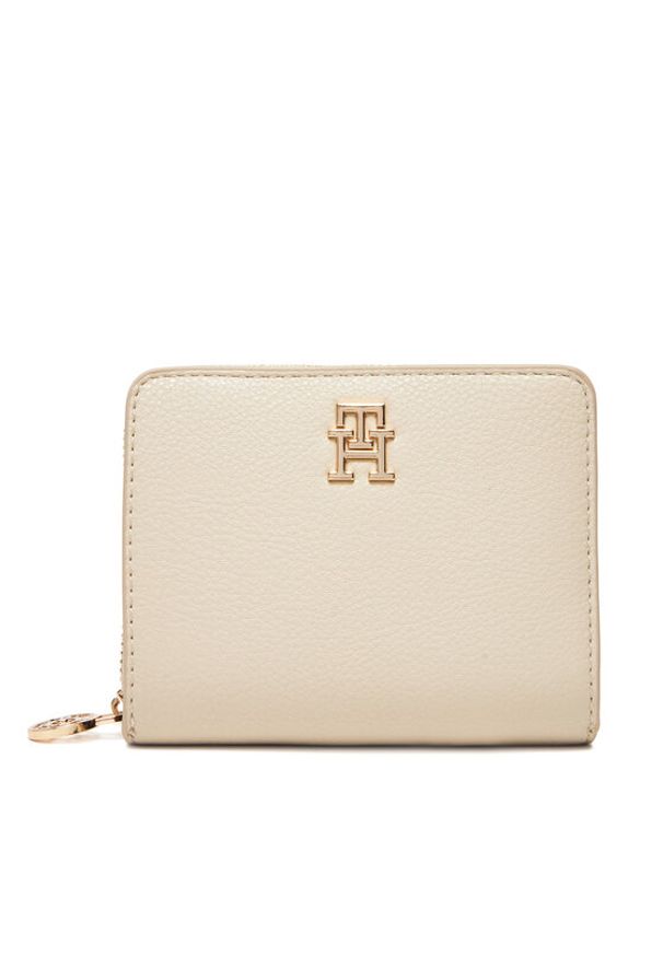 TOMMY HILFIGER - Tommy Hilfiger Mały Portfel Damski Th Distinct Med Za AW0AW17473 Écru. Materiał: skóra
