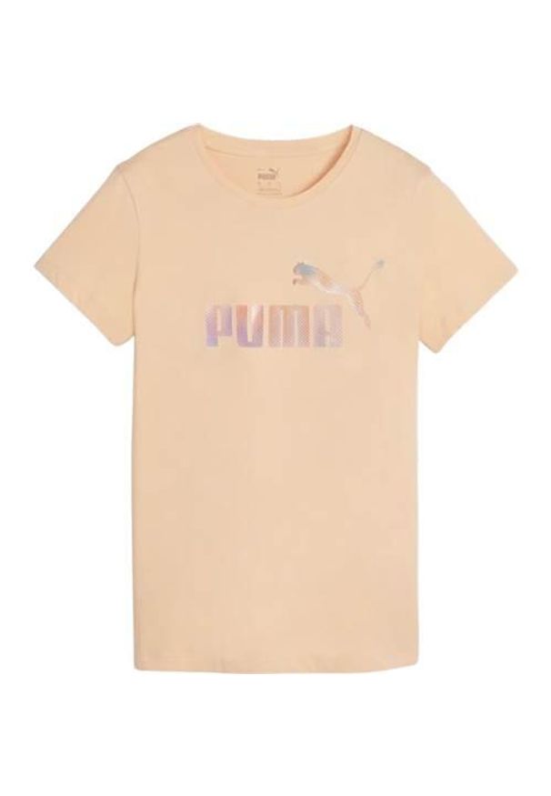 Koszulka sportowa damska Puma Ess+ Summer Daze. Kolor: pomarańczowy. Materiał: bawełna. Długość rękawa: krótki rękaw. Długość: krótkie