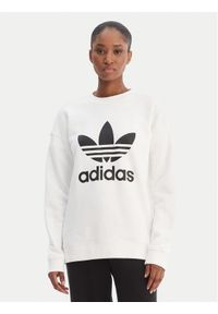 Adidas - adidas Bluza Trefoil GN2961 Biały Regular Fit. Kolor: biały. Materiał: bawełna #1